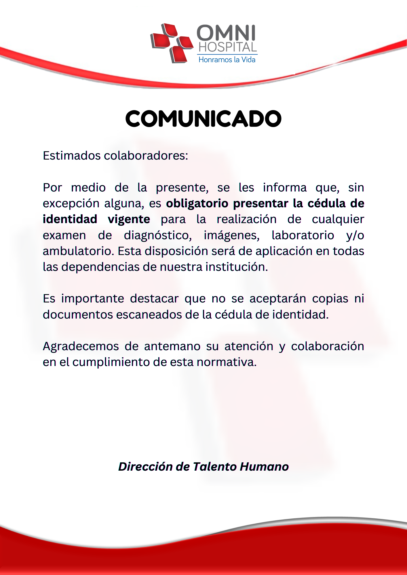 Comunicado Oficial